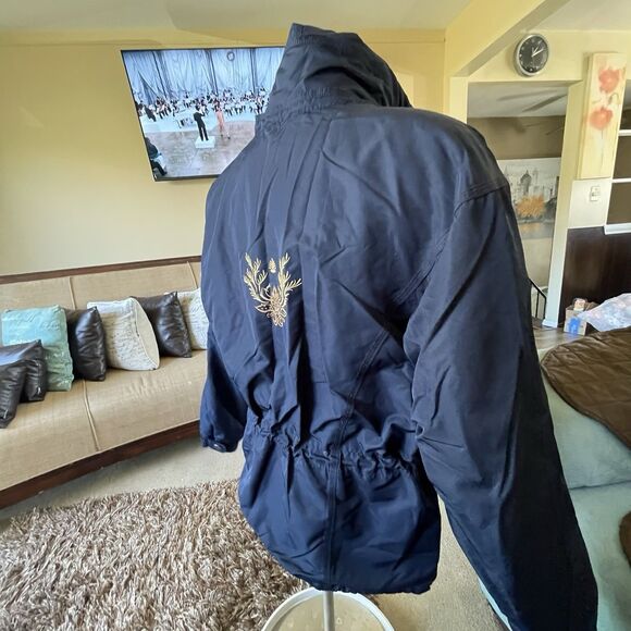 Metropolis Women's Size 14 Winter Parka Coat Jacket Blue Quilted Full Zip Logo - Picture 5 of 11